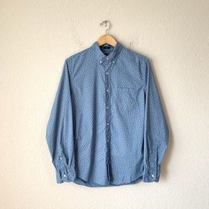 J. CREW Flex Washed Floral Button Down Shirt Slim Fit